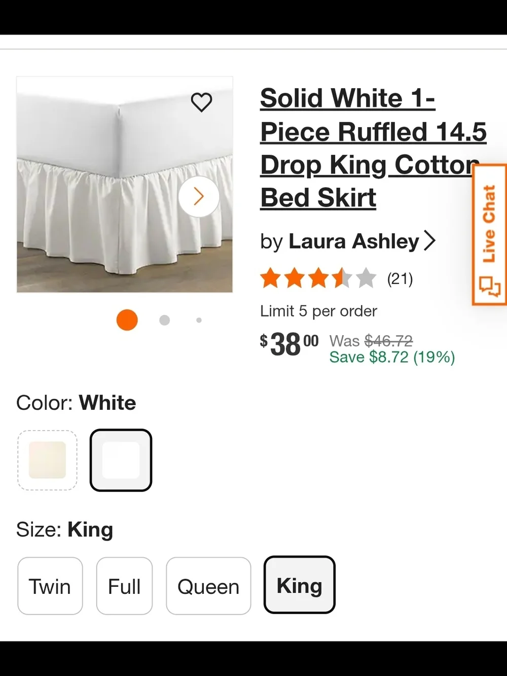 Cotton Bed Skirt